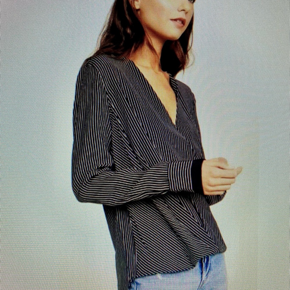 Rag & Bone Victor, silk blouse, long sleeves